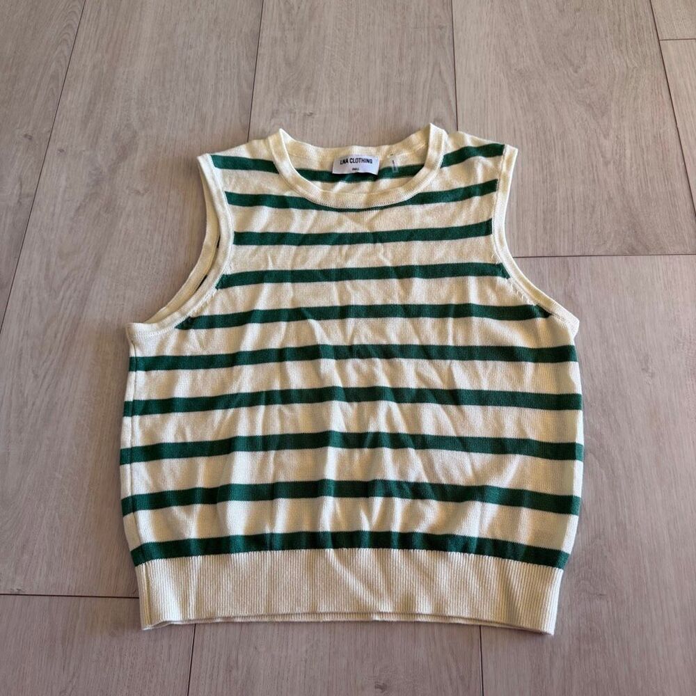 LNA MARLEIGH STRIPE KNIT TANK size s